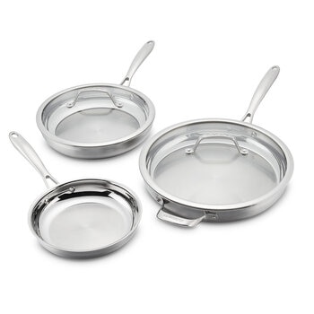 Cuisinart Juego de Sartenes de Acero Inoxidable 5 piezas