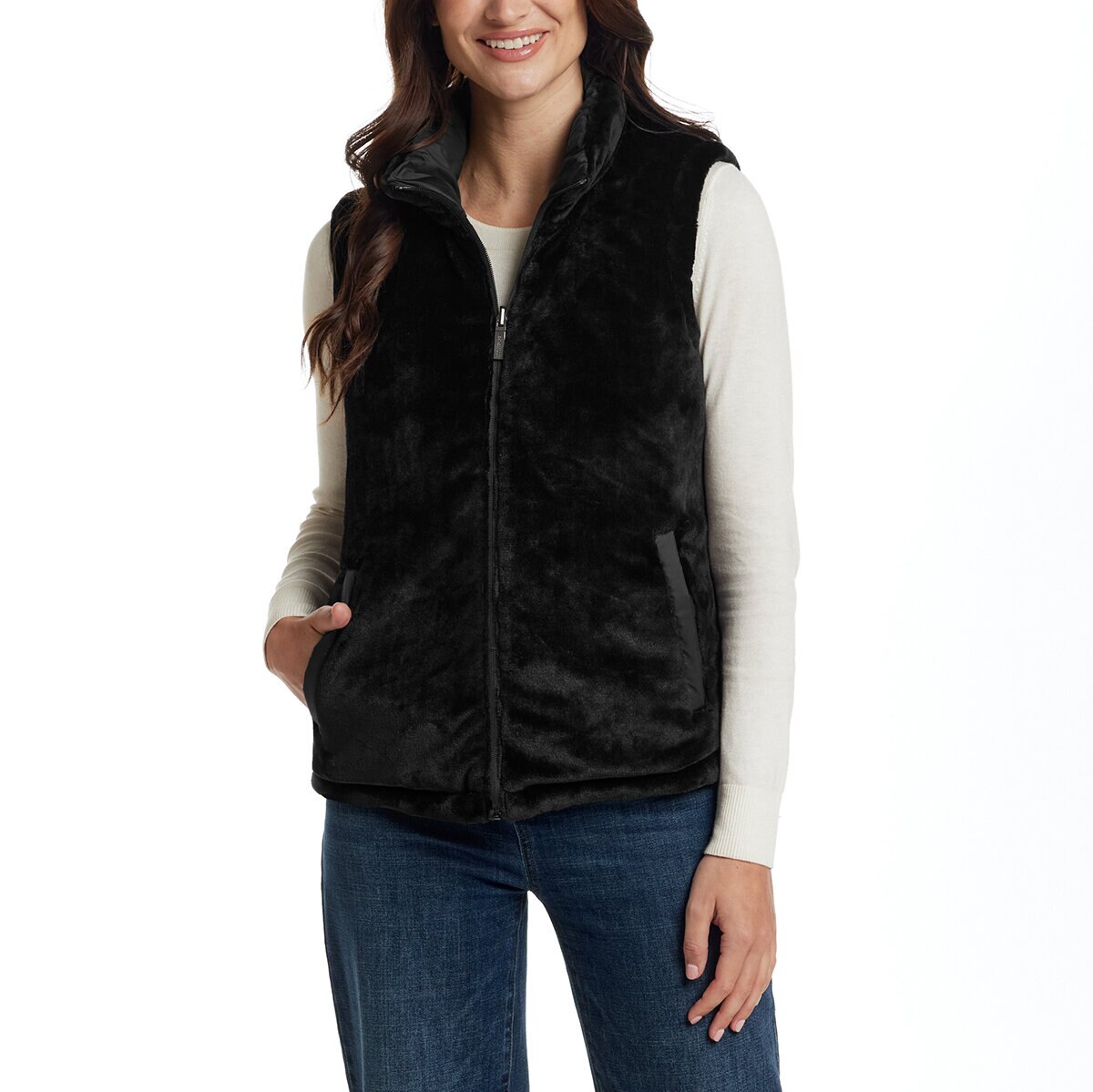 Weatherproof Chaleco reversible para Dama Negro Grande