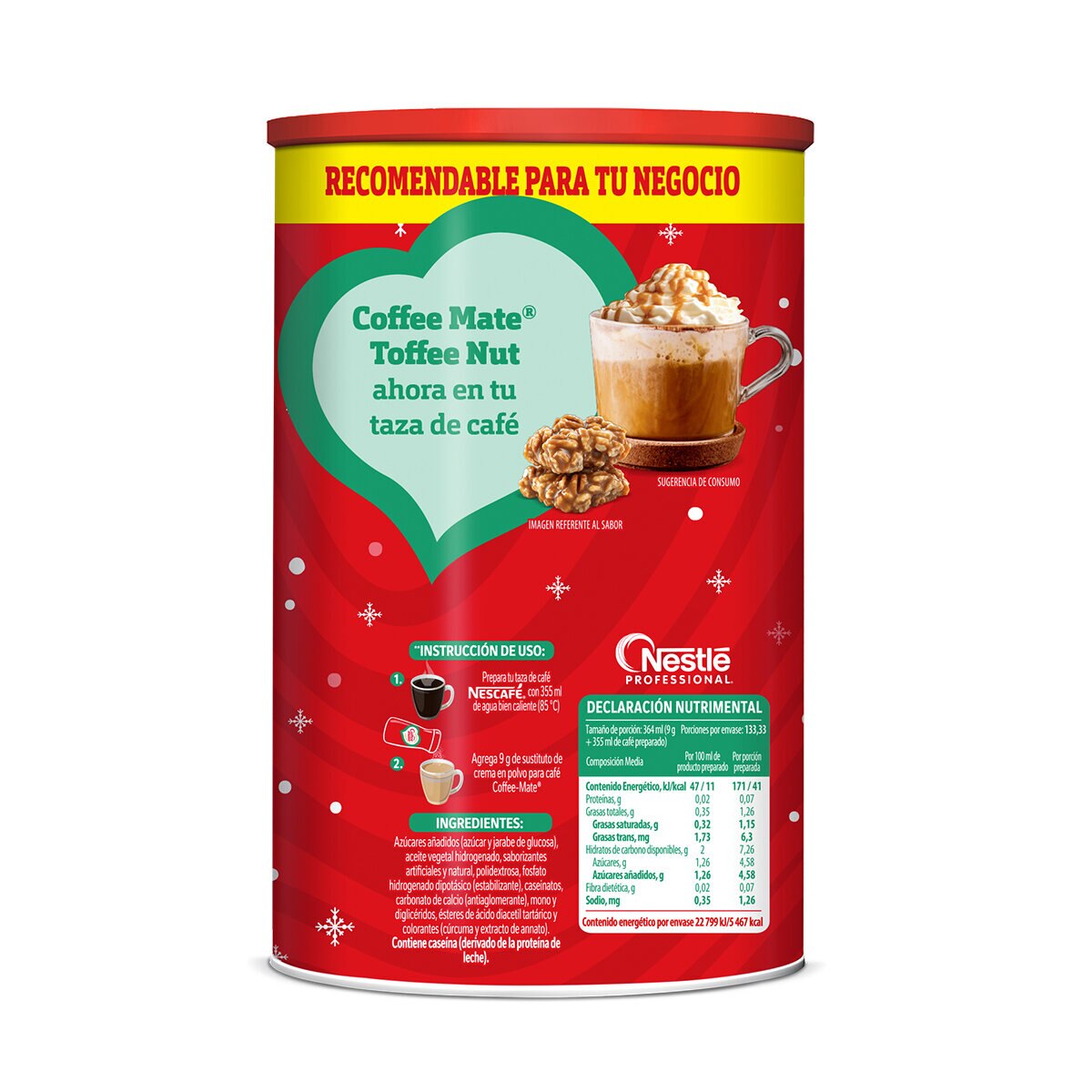 Coffee Mate Sustituto de Crema Sabor Toffee Nut 1.2 kg