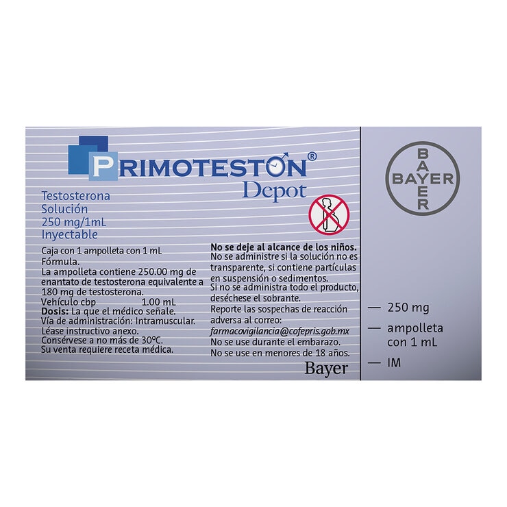Primoteston Depot 250 mg 1 Ampolleta
