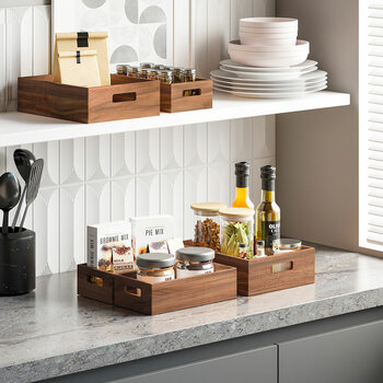 Seville Classics Juego de Cajones para Almacenamiento de Madera de Acacia, 5 Piezas Seville Classics Juego de Cajones para Almacenamiento de Madera de Acacia, 5 Piezas