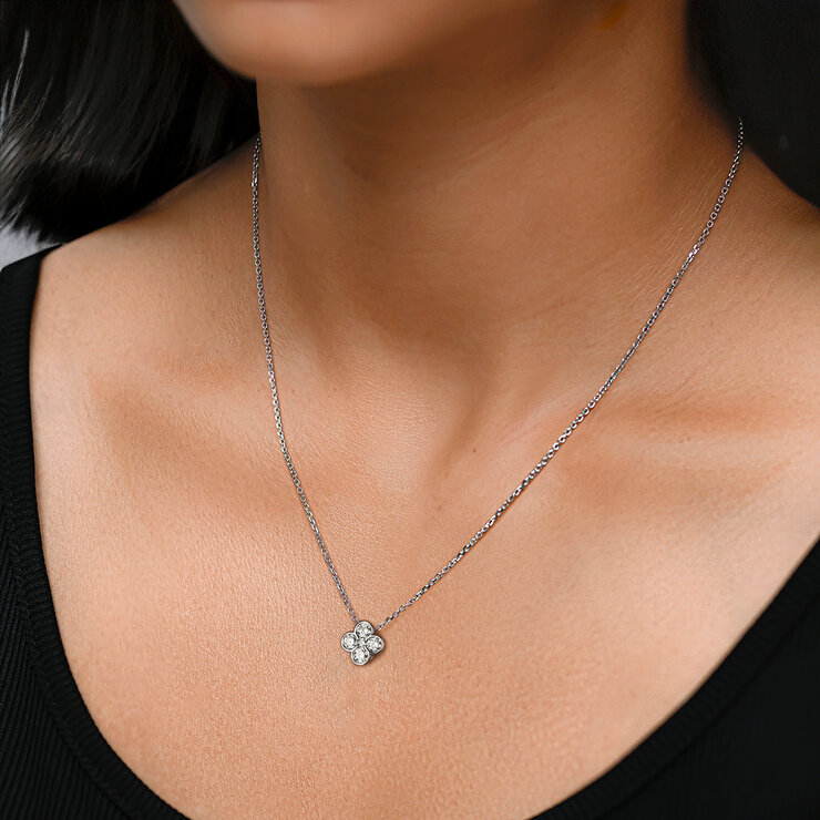 Dije de Diamantes 0.40ctw, Oro Blanco 14K