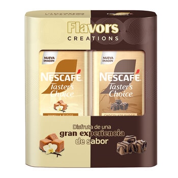 Taster´s Choice Flavors Duo Pack Chocolate Fudge y Vainilla Fudge 2/190 g