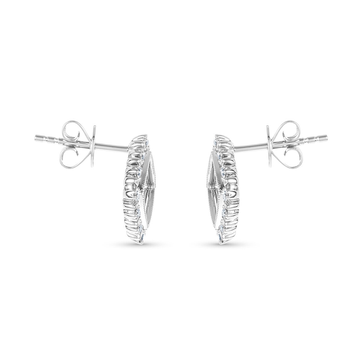 Aretes de Diamantes 0.25ctw, Oro Blanco 14K