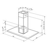 Smeg Campana de isla 90cm Smeg Campana de isla 90cm