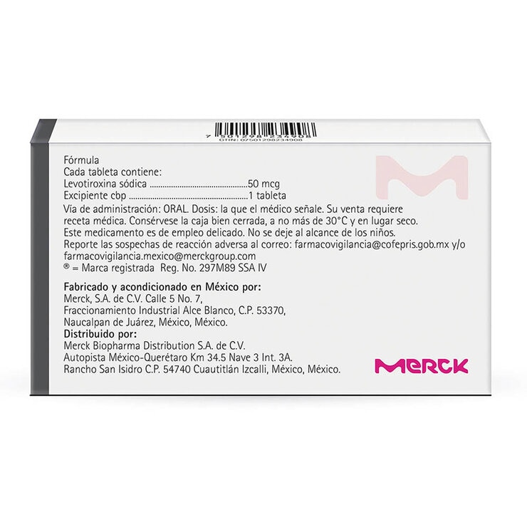 Eutirox 50mcg 50 Tabletas