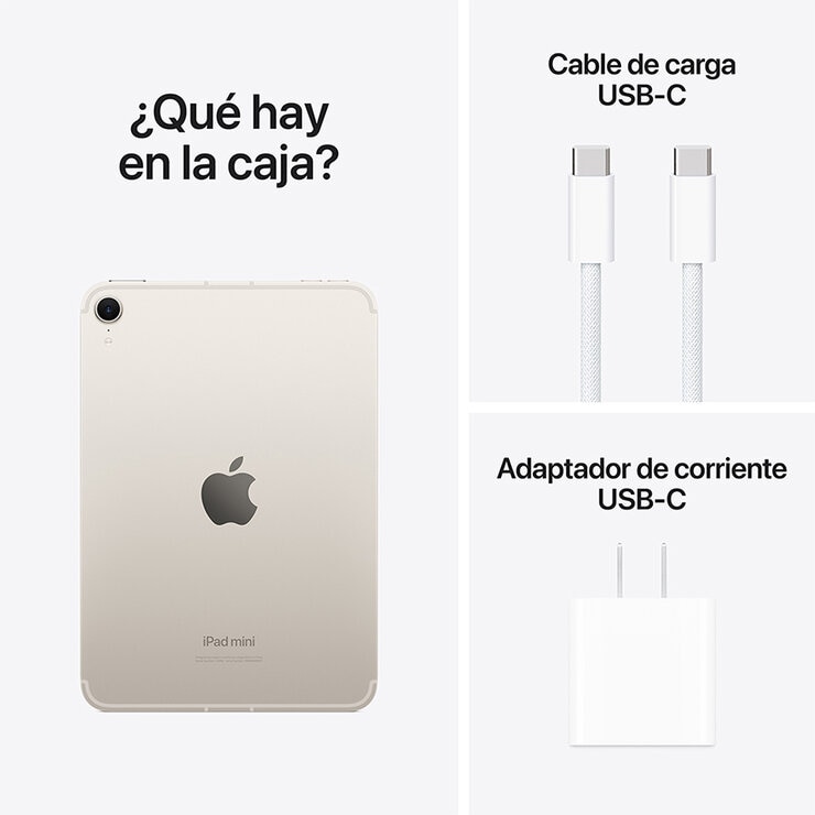 Apple iPad Mini (Wi-Fi + Cellular) 256GB Blanco Estelar