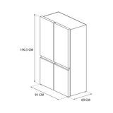 Smeg Refrigerador 18' Cuatro Puertas