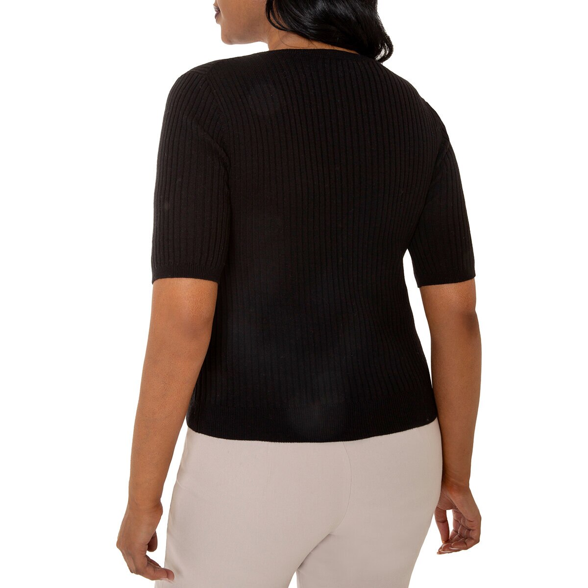 Mario Serrani Italy Sueter para Dama Negro Grande