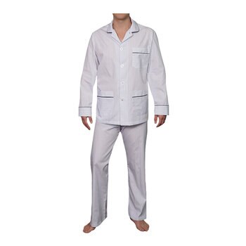 Emporio Colombo, Pijama Caballero, Camisa y Pantalón,  Estampado Rayas Cielo, Varias Tallas