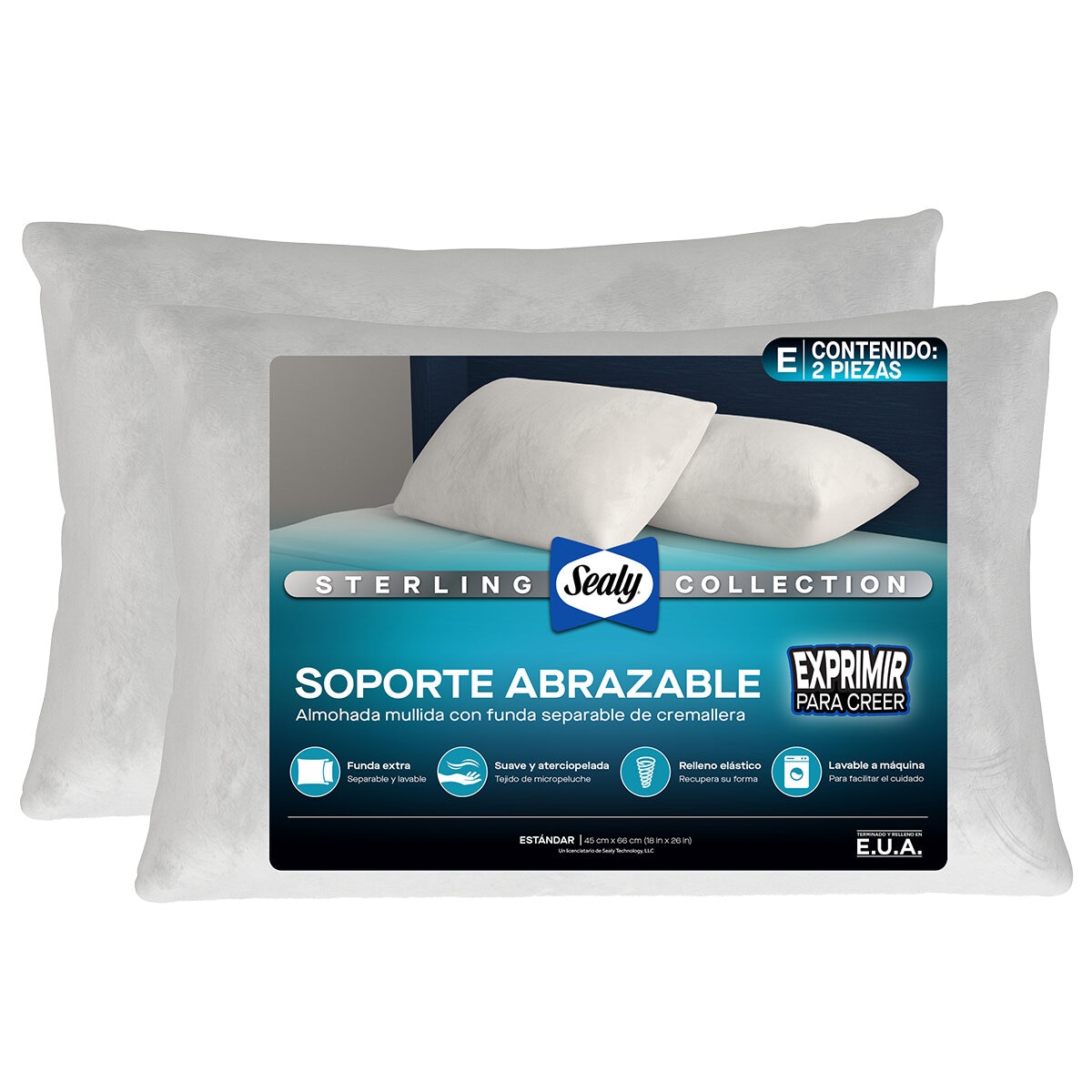 Sealy, Juego de 2 Almohadas Abrazables