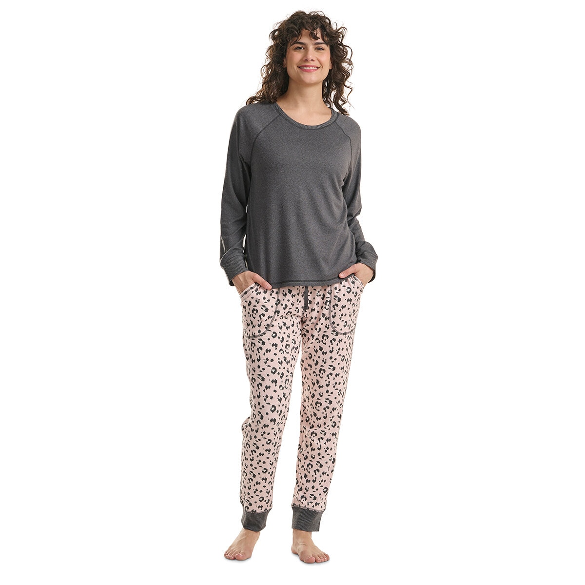 Karen Neuburger Pijama para Dama Rosa Animal Print Grande
