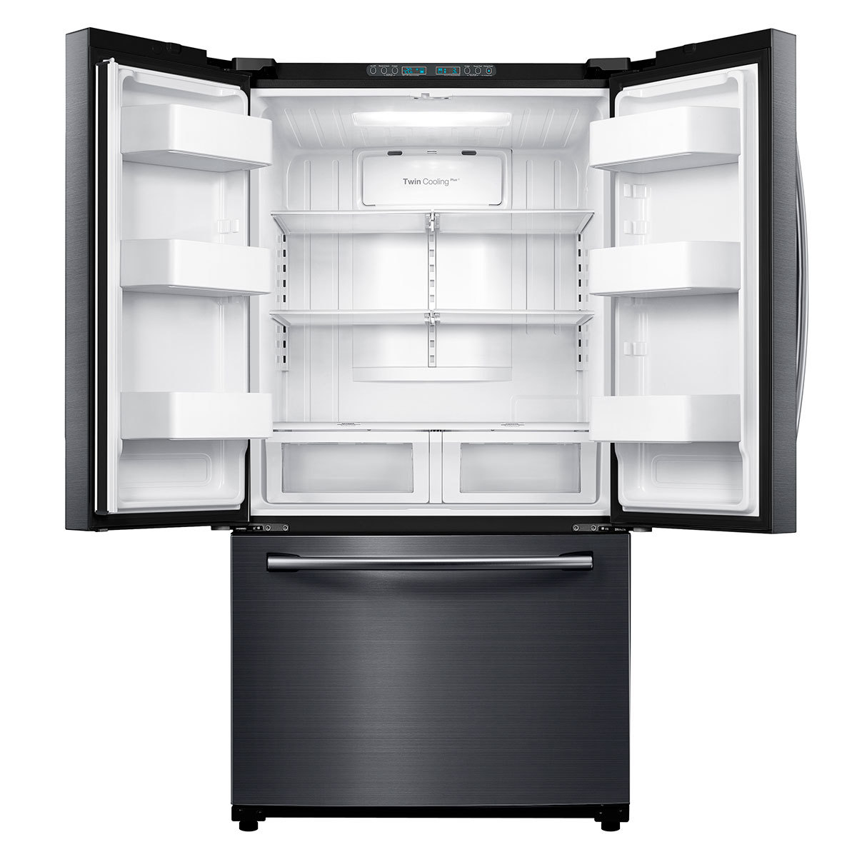 Refrigerador Samsung de 26' French Door Twin Cooling Plus, color negro