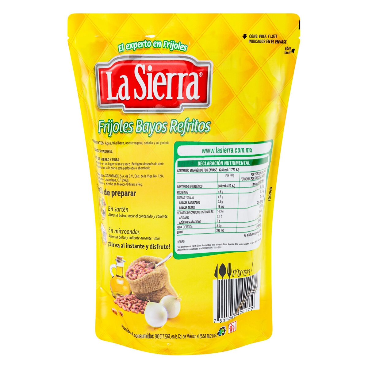 La Sierra Frijoles Bayos Refritos 6/430 g