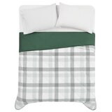 Seasons Collection Colcha con Relleno Alternativo Tamaño King PLAID GREEN