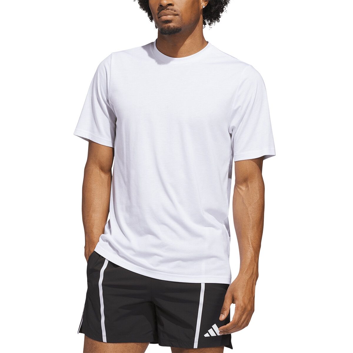 Adidas Playera Deportiva para Caballero Blanco Mediana