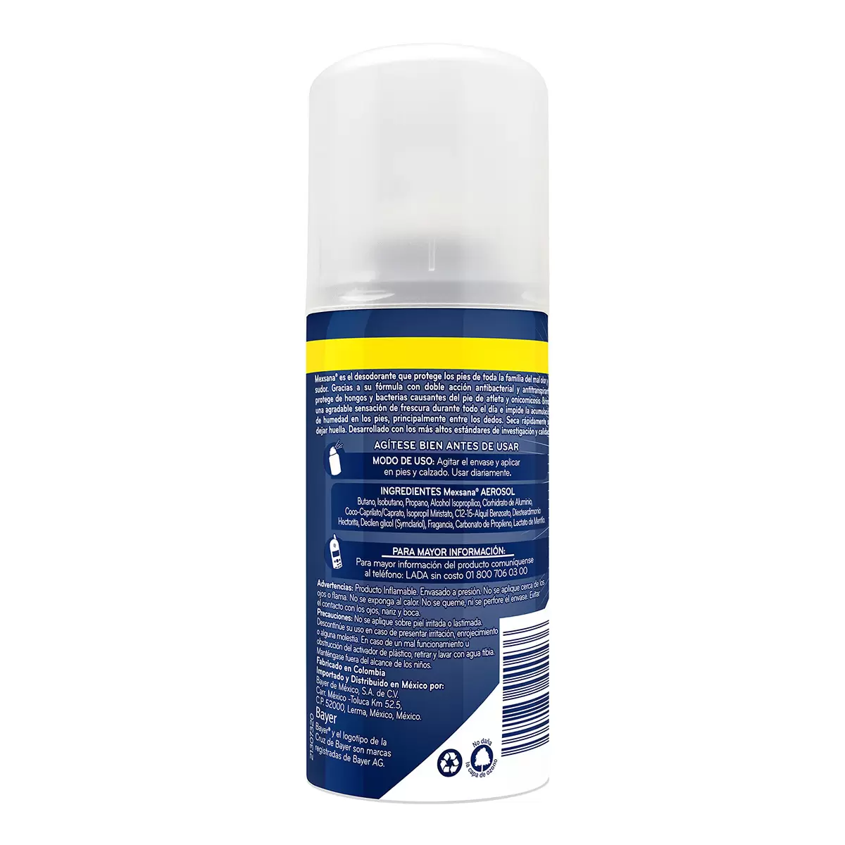 Mexsana Talco Spray Desodorante para Pies3 Frascos de 150mL c/u  