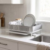 simplehuman, Escurridor de Platos de Acero Inoxidable con Base de Plástico