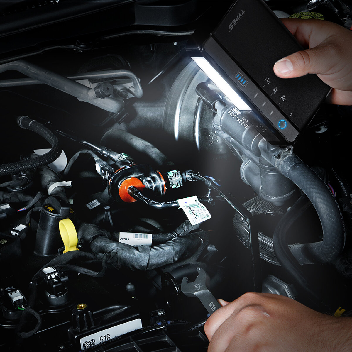 Type S Arrancador de Batería Portátil, con Luz Led