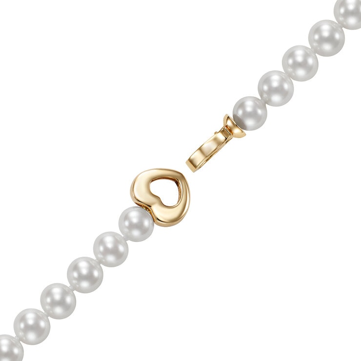 Pulsera de Perlas Cultivadas 6.5-7.0mm, Oro Amarillo de 14k Pulsera de Perlas Cultivadas 6.5-7.0mm, Oro Amarillo de 14k