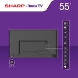 Sharp Pantalla 55" Ultra HD 4K Roku TV