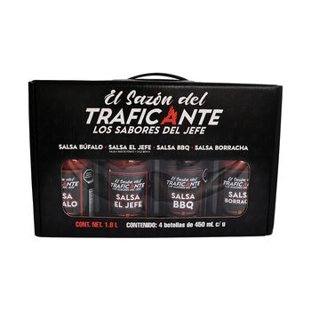 El Sazón del Traficante Variedad de Salsas 4/450 ml
