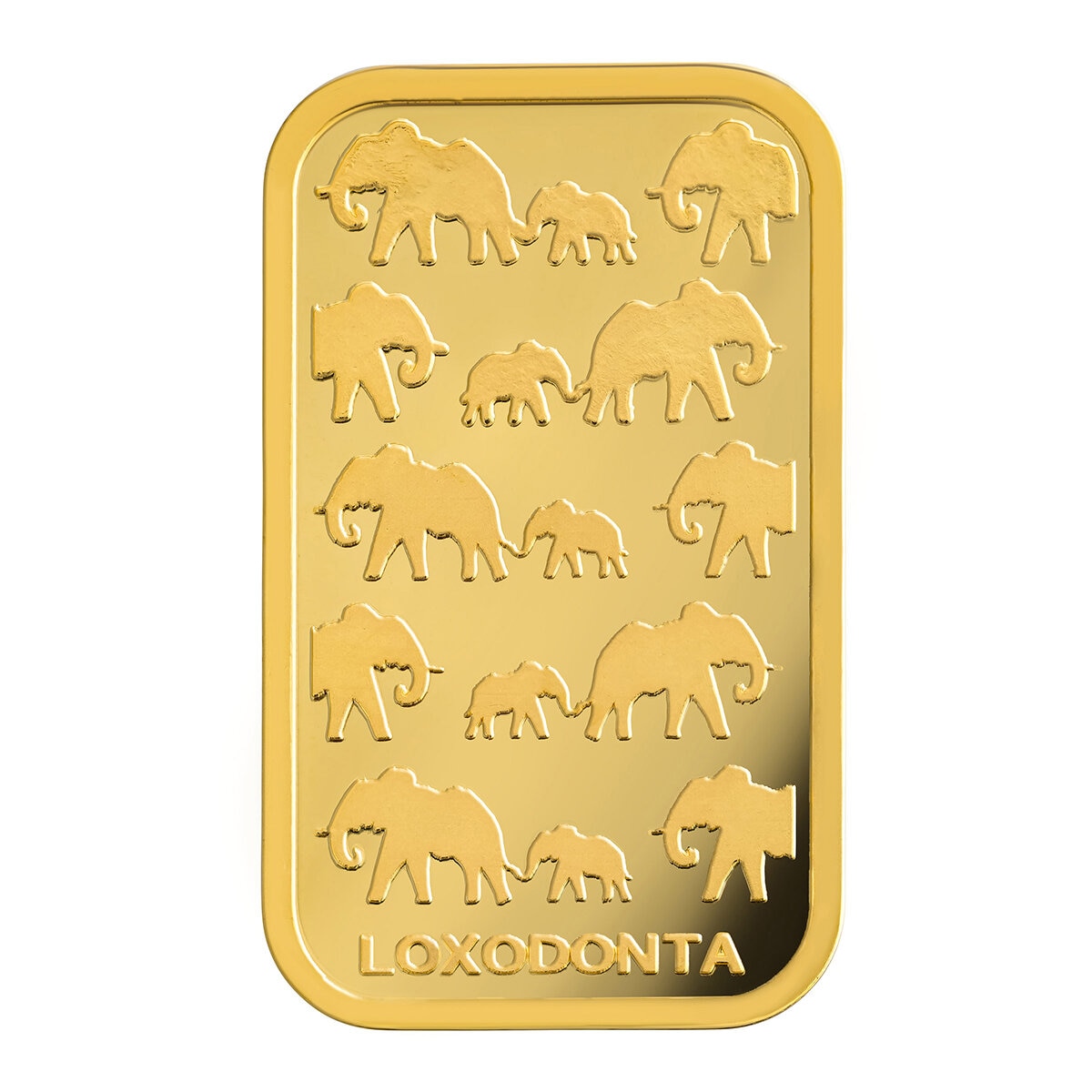 Lingote de Oro 1 oz RAND Elefantes Africanos