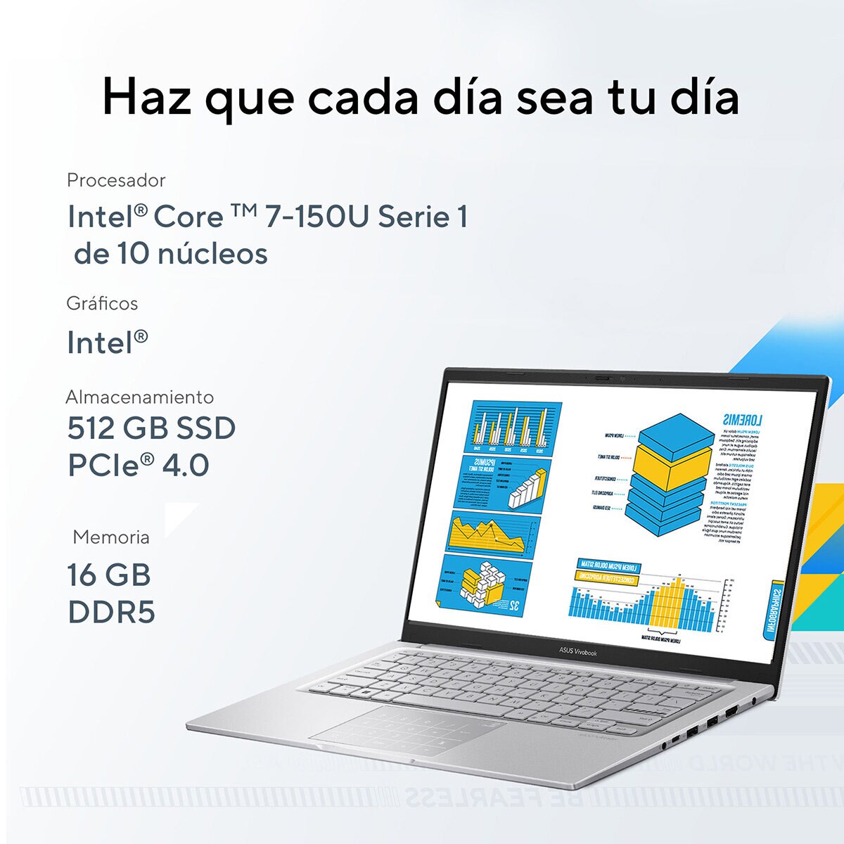 ASUS Vivobook 14 14" Full HD Intel Core 7 16GB 512GB SSD
