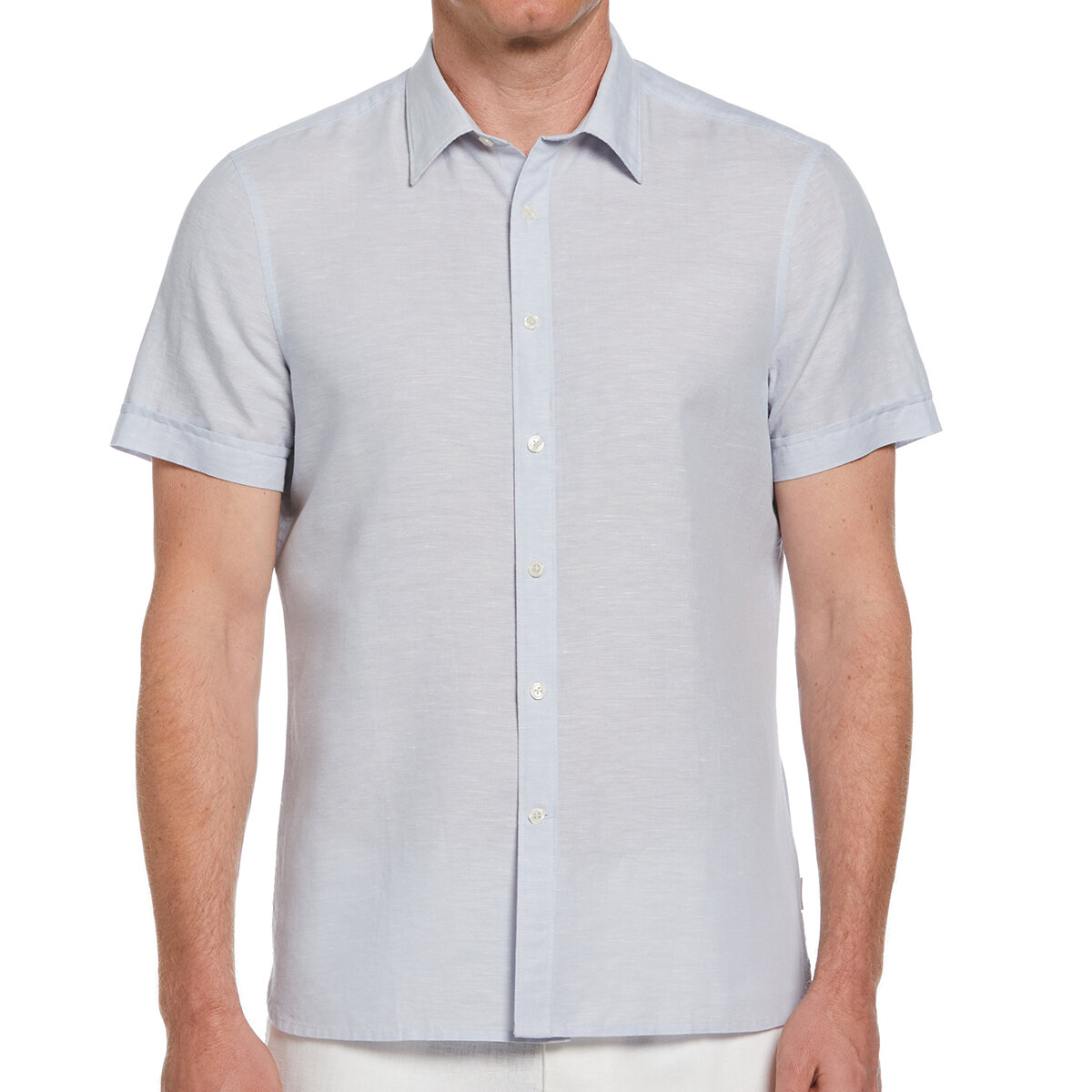 Perry Ellis Camisa para Caballero Azul Grande