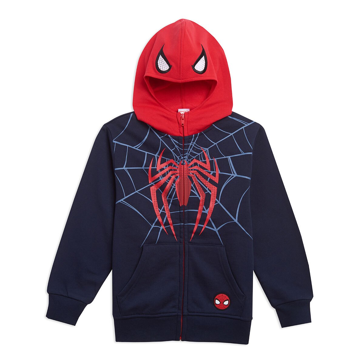 spiderman con sudadera azul
