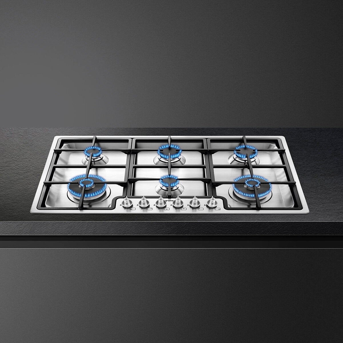 Smeg Combo de Parrilla de 6 Quemadores de Gas + Campana de 90cm Smeg Combo de Parrilla de 6 Quemadores de Gas + Campana de 90cm