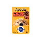 Pedigree Alimento Para Perros Adultos Sabor Res, Paquete De 24 Sobres de 100 gr