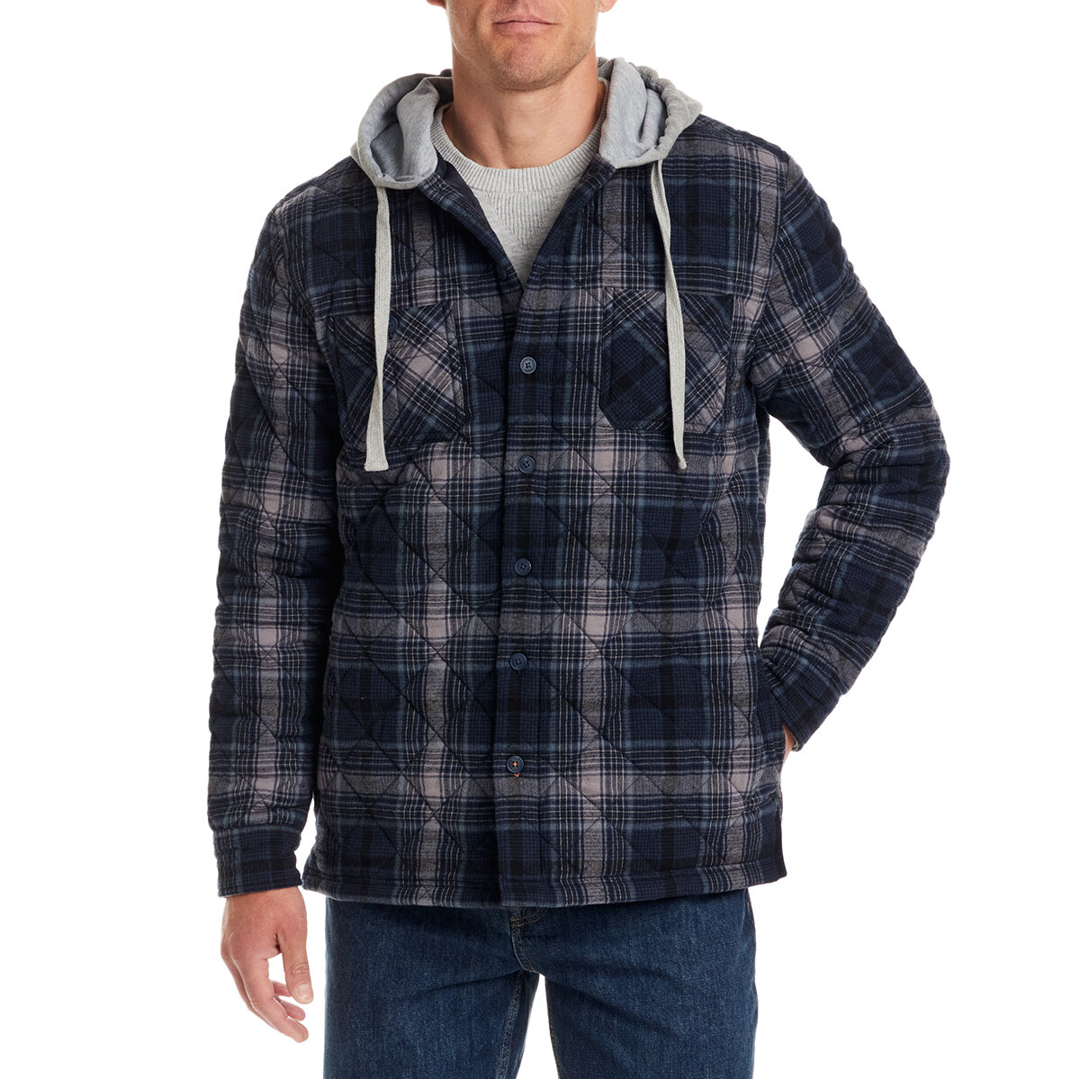 Weatherproof Vintage Sobre Camisa para Caballero Azul cuadros Chica Weatherproof Vintage Sobre Camisa para Caballero Azul cuadros Chica