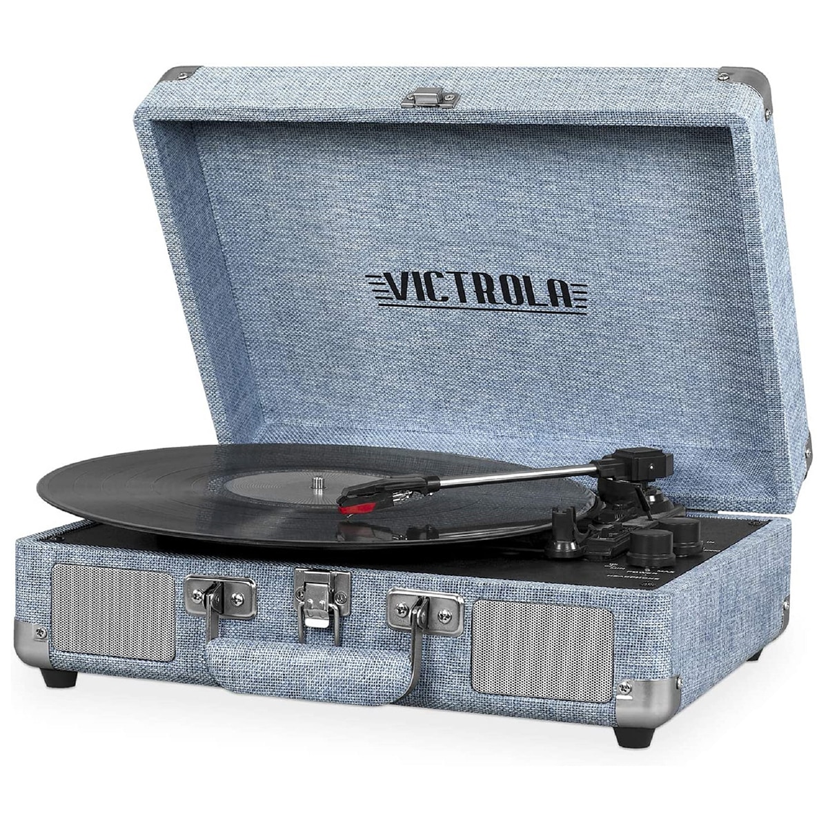 Victrola Tornamesa Vintage Bluetooth Portafolio Azul