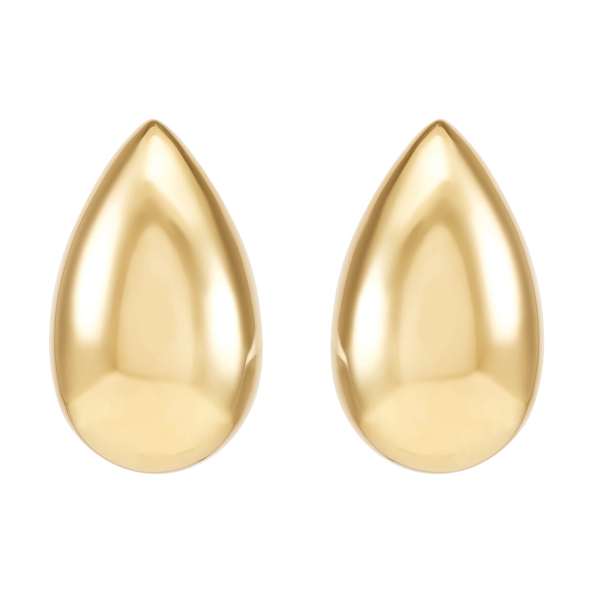 Aretes de Gota de Agua, Oro Amarillo 14K Aretes de Gota de Agua, Oro Amarillo 14K