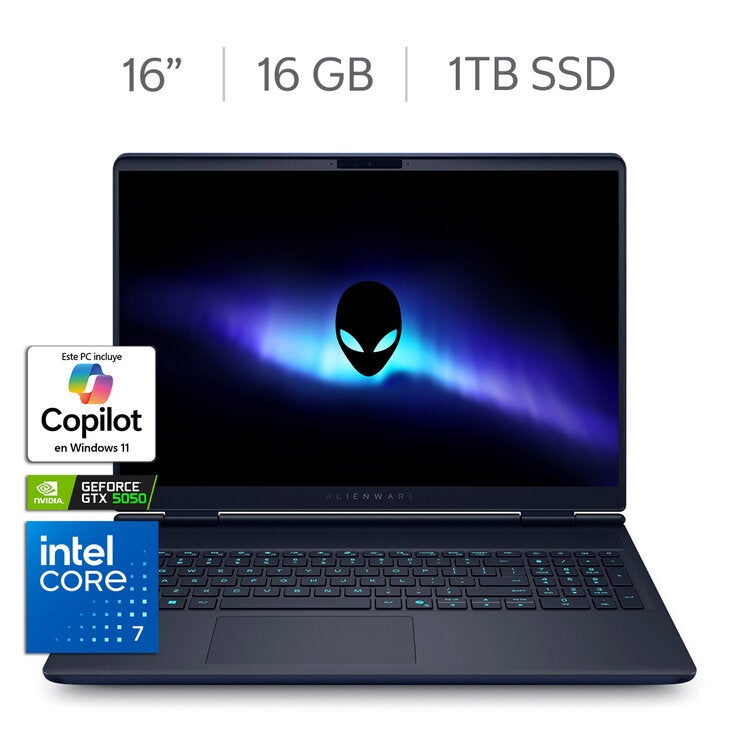 DELL Alienware NB Laptop Gaming 16" WQXGA NVIDIA GeForce RTX5050 Intel Core 7 240H 16GB 1TB SSD DELL Alienware NB Laptop Gaming 16" WQXGA NVIDIA GeForce RTX5050 Intel Core 7 240H 16GB 1TB SSD