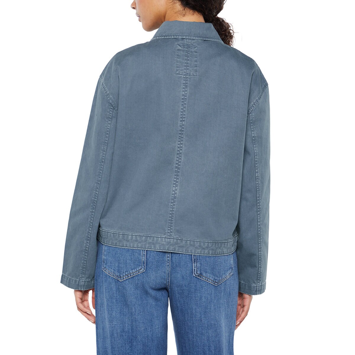 Three Dots Chamarra ligera para Dama Azul Extra Grande