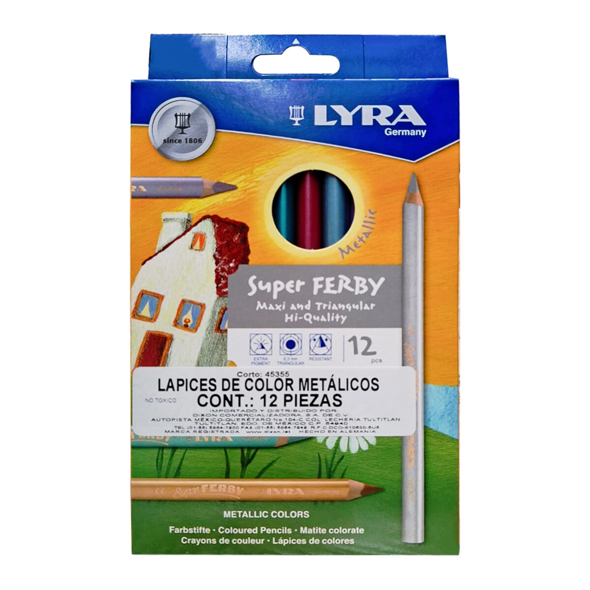 Lyra Lápices de Colores Metálicos 12 Piezas