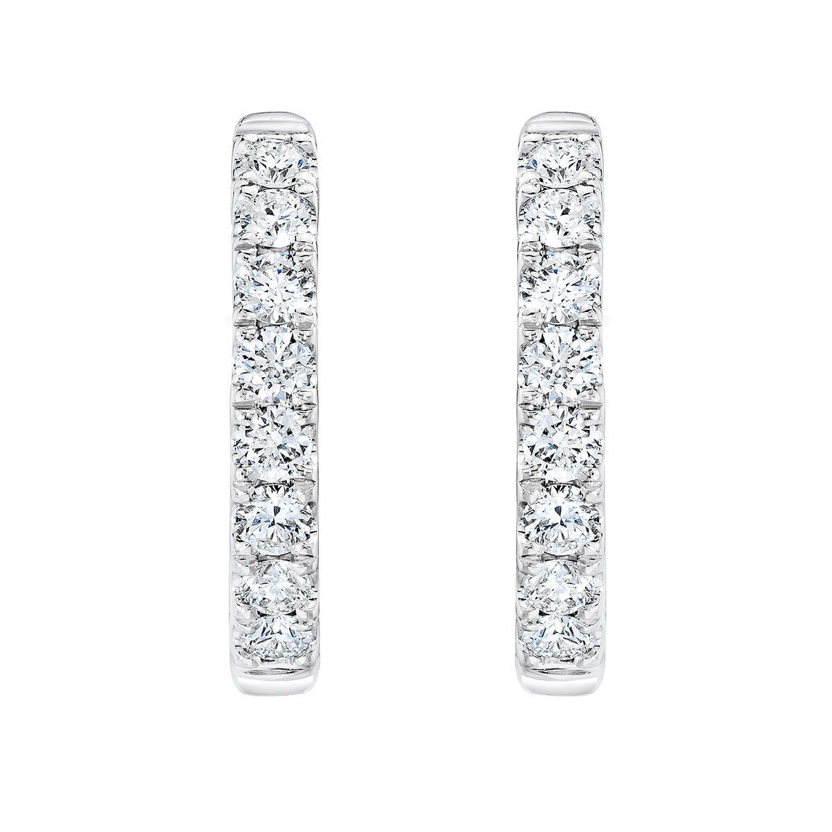 Aretes, Arracadas de Diamantes 0.35ctw, Oro Blanco 14K
