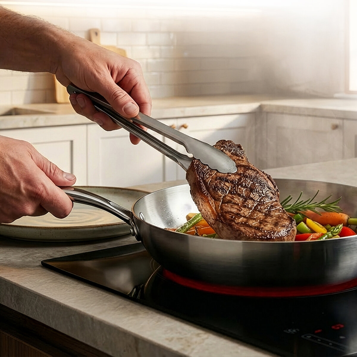 Gotham Steel Batería de Cocina de Acero Inoxidable, 10 piezas Gotham Steel Batería de Cocina de Acero Inoxidable, 10 piezas