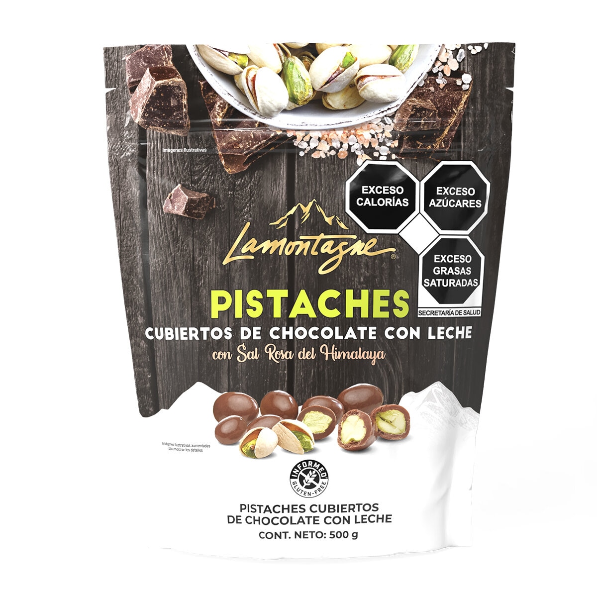Lamontagne Pistaches Cubiertos de Chocolate con Leche 500 g