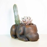 Estudio Floga, Molcas Maceta en Forma de Perro Café