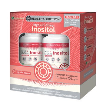 HealthAddiction Myo & D-Chiro Inositol 2 Frascos de 120 Cápsulas c/u HealthAddiction Myo & D-Chiro Inositol 2 Frascos de 120 Cápsulas c/u