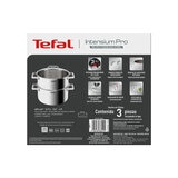 Tefal Batería de Cocina de Acero Inoxidable Tri-capa de 3 Piezas
