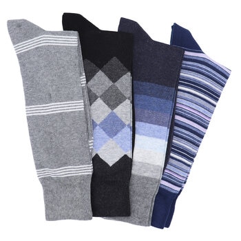 Lorenzo Uomo Calcetines de Vestir para Caballero 4 pares Varias Tallas y Colores Lorenzo Uomo Calcetines de Vestir para Caballero 4 pares Varias Tallas y Colores