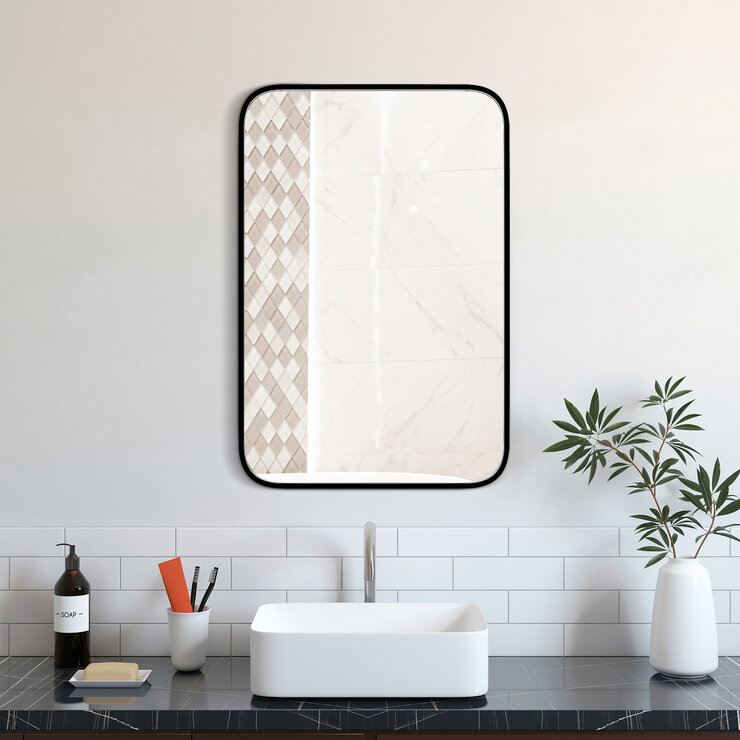 A&E, Lexy, Espejo Negro Rectangular 61x91 cm
