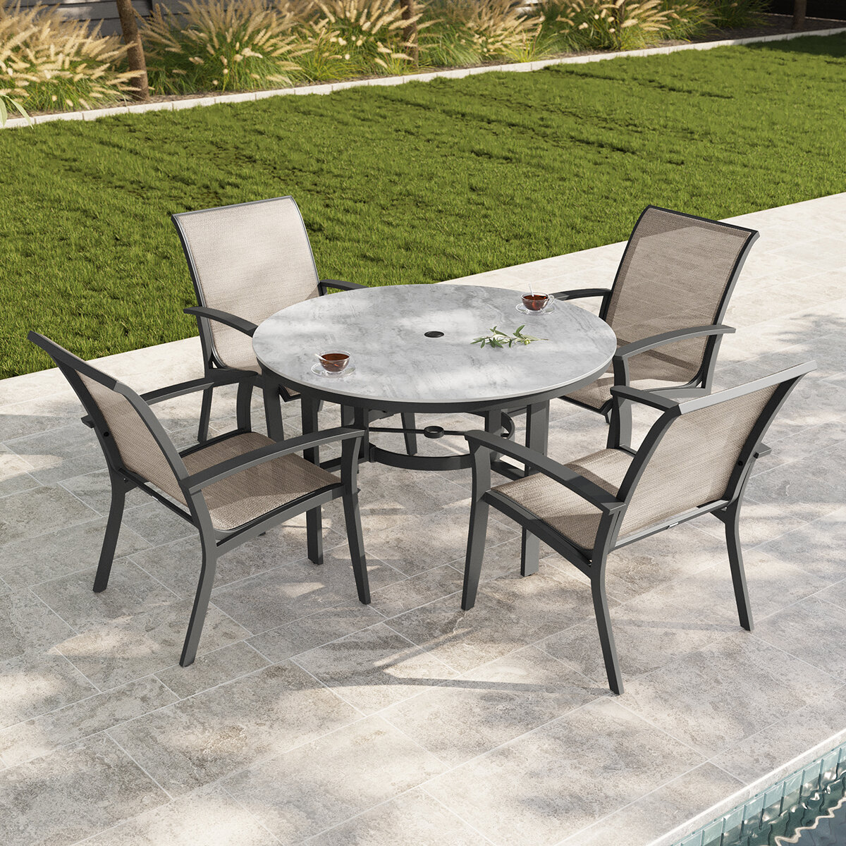 Agio, Clearfield Comedor para Jardín de 5 Piezas