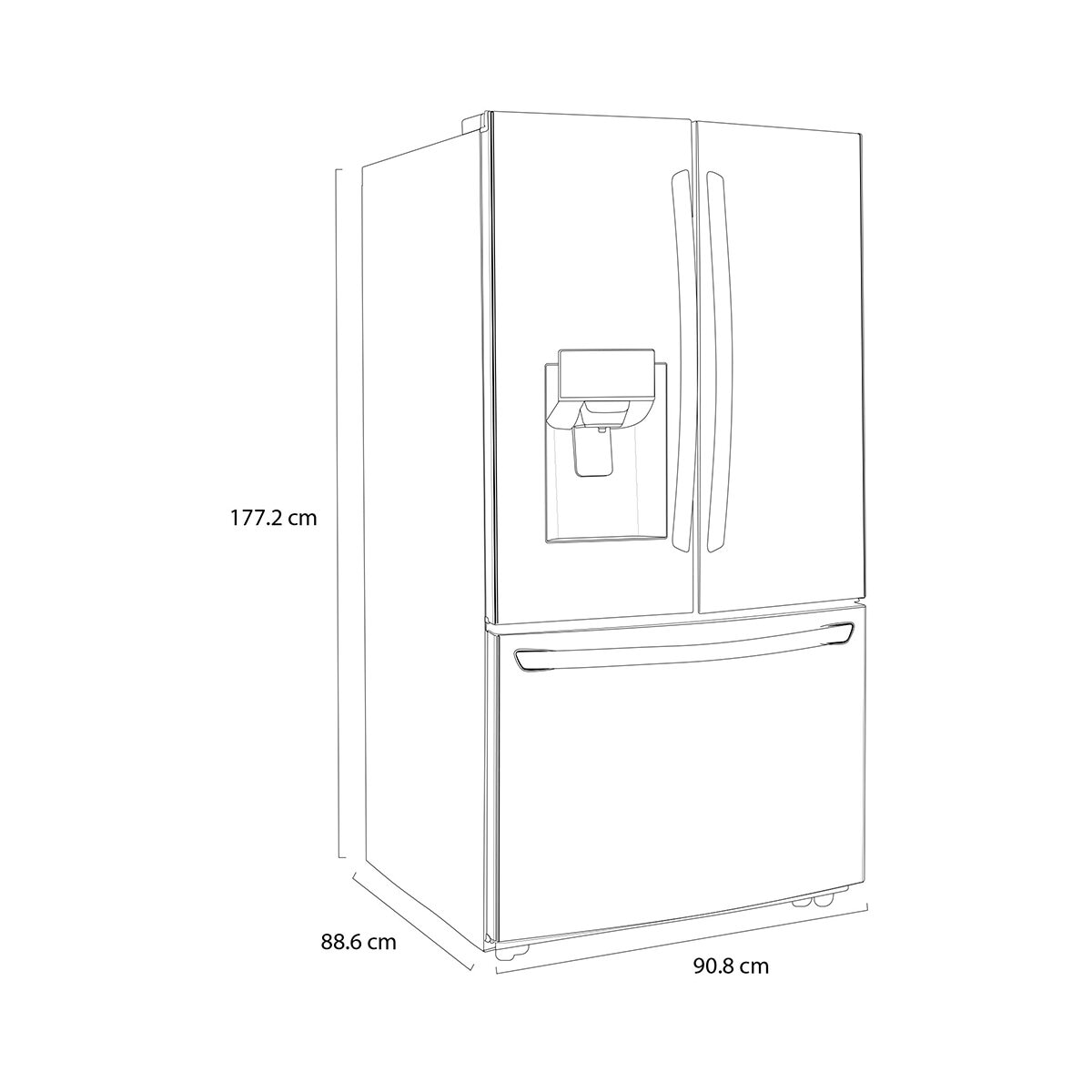 LG Refrigerador 28' French Door Door Cooling