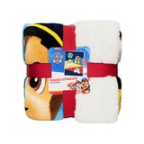 Frazada con Borrega de 127cm x 152cm, PAW PATROL