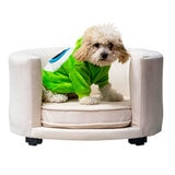 Maypet, Sillón Forrado de Terciopelo para Mascota Pequeña, Color Café